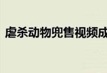 虐杀动物兜售视频成地下产业链 黑幕大揭秘