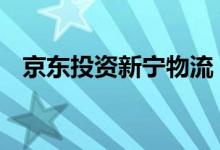 京东投资新宁物流 为什么会投资什么情况