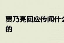 贾乃亮回应传闻什么情况贾乃亮具体怎么回应的
