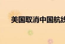 美国取消中国航线是为什么起因是什么