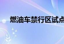 燃油车禁行区试点 燃油车禁行区是什么