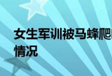 女生军训被马蜂爬嘴一动不动 天呐这是什么情况