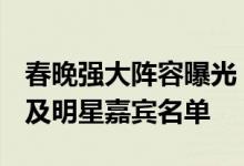 春晚强大阵容曝光 2017鸡年央视春晚节目单及明星嘉宾名单