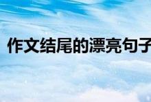 作文结尾的漂亮句子 高考作文一定要背到底
