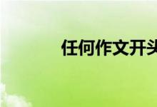 任何作文开头的精华句都可以