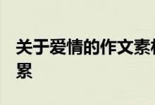 关于爱情的作文素材:2022年高考写作素材积累