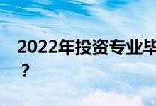 2022年投资专业毕业后就业方向有高薪的吗？