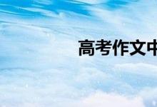 高考作文中惊人句子节选