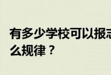 有多少学校可以报志愿？几个专业的志愿有什么规律？