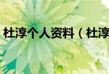 杜淳个人资料（杜淳妻子王灿个人资料简介）