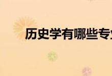 历史学有哪些专业 哪些就业前景好？