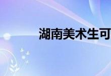 湖南美术生可以报考哪些大学？