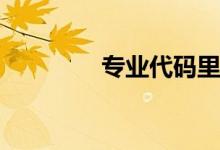 专业代码里的K是什么意思