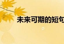未来可期的短句 争取正能量的句子