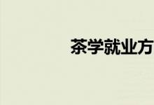 茶学就业方向有哪些岗位？