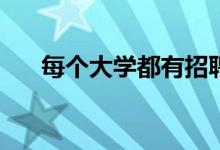 每个大学都有招聘名额吗？有限制吗？