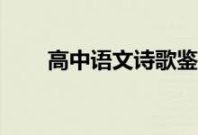高中语文诗歌鉴赏有哪些通用公式？