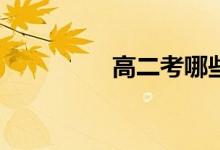 高二考哪些科目重要吗？