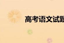 高考语文试题答题技巧与套路