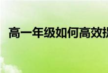 高一年级如何高效提高成绩？有哪些方法？