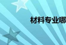 材料专业哪个专业工资高？