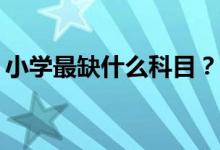 小学最缺什么科目？哪个科目最受老师欢迎？