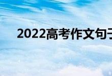 2022高考作文句子短小优美的作文素材