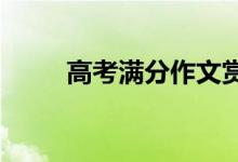 高考满分作文赏析；文章材料欣赏