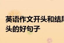 英语作文开头和结尾句子摘录；节选自作文开头的好句子