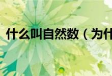 什么叫自然数（为什么0是最小的自然数？）