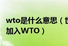 wto是什么意思（世界贸易组织是什么哪一年加入WTO）
