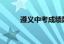 遵义中考成绩网上查询门户2022