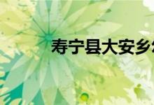 寿宁县大安乡幼儿园的地址在哪