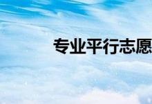 专业平行志愿有多少投档机会？