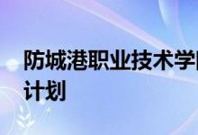 防城港职业技术学院2022年高职单招专业及计划