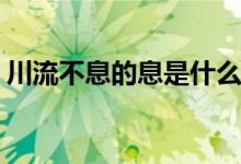 川流不息的息是什么意思(不顾后果故的意思)
