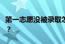 第一志愿没被录取怎么办？第二志愿可以录吗？