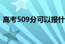 高考509分可以报什么？509能分哪些院校？