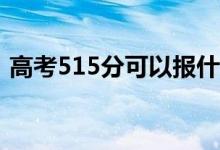 高考515分可以报什么？515能分哪些院校？