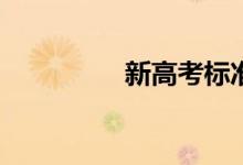 新高考标准有哪些要求？