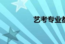 艺考专业都有哪些内容？
