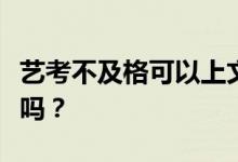 艺考不及格可以上文化课吗？可以考普通大学吗？