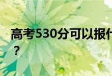 高考530分可以报什么？530可以上哪些院校？
