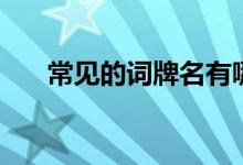 常见的词牌名有哪些（词牌来源分类）