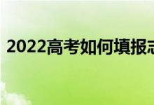 2022高考如何填报志愿；高考志愿填报方法
