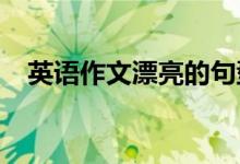 英语作文漂亮的句型英语作文必备的句子