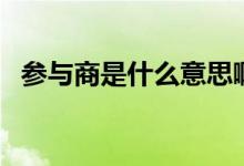 参与商是什么意思啊（参与商是什么意思）