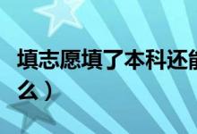 填志愿填了本科还能填专科吗（注意事项有什么）