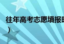 往年高考志愿填报时间（以前志愿填报的时间）