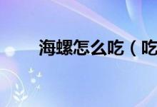 海螺怎么吃（吃海螺还有什么禁忌）